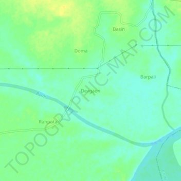Devgaon topographic map, elevation, terrain