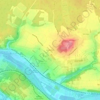 Le Montoir topographic map, elevation, terrain