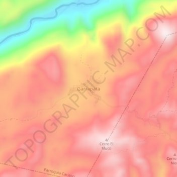 Garrapata topographic map, elevation, terrain