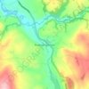 Rushton Spencer topographic map, elevation, terrain