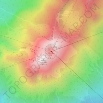 Kanlaon topographic map, elevation, terrain