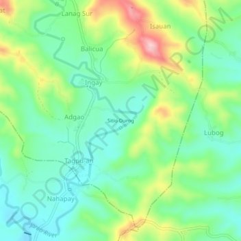 Sitio Durog topographic map, elevation, terrain