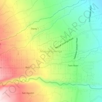 Manuel Guianga topographic map, elevation, terrain