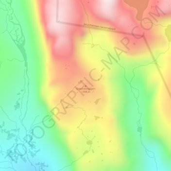 Gravdalsryggen topographic map, elevation, terrain