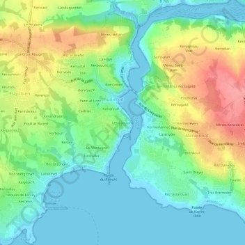 Les Capucins topographic map, elevation, terrain