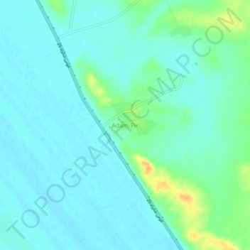 Adam Pir topographic map, elevation, terrain