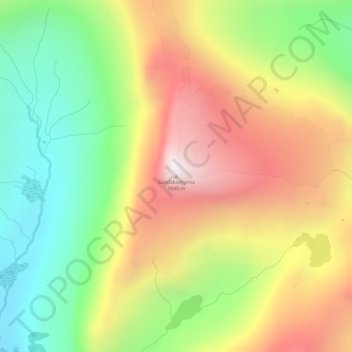Sandskarhyrna topographic map, elevation, terrain