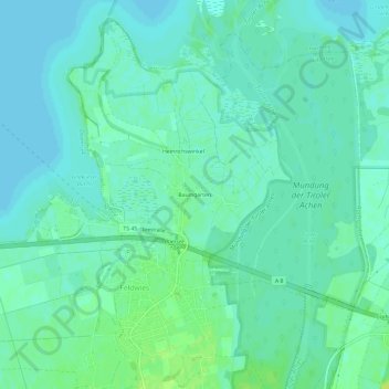 Baumgarten topographic map, elevation, terrain