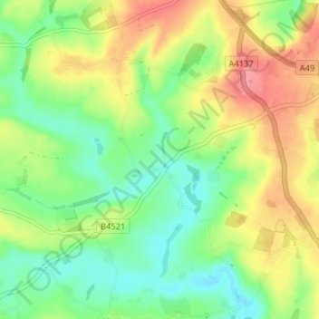 Tretire topographic map, elevation, terrain