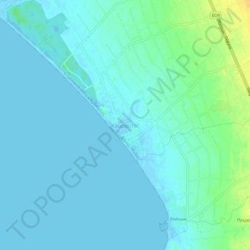 Kouroutas topographic map, elevation, terrain