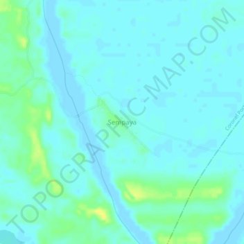Sempaya topographic map, elevation, terrain