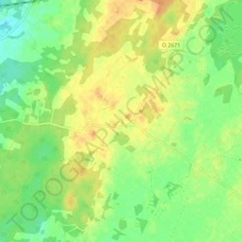 Göteve topographic map, elevation, terrain
