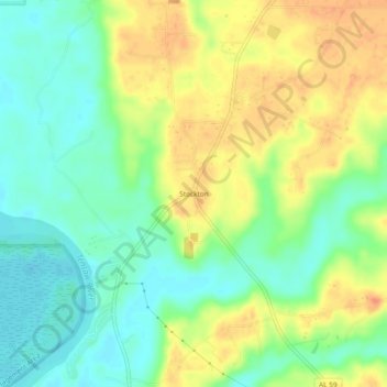 Stockton topographic map, elevation, terrain