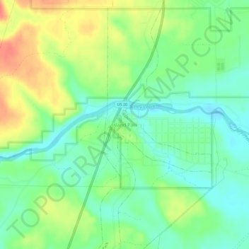 Island Park topographic map, elevation, terrain