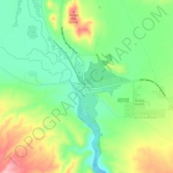 Tecopa topographic map, elevation, terrain