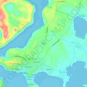 Fatai topographic map, elevation, terrain