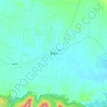 Nam Yuen topographic map, elevation, terrain