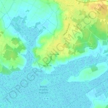 L'Île d'Étaules topographic map, elevation, terrain