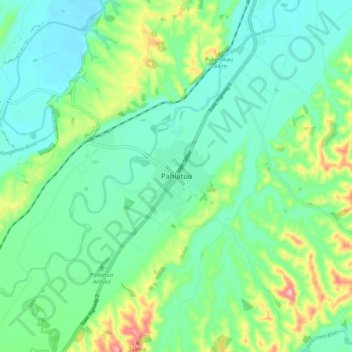 Pahiatua topographic map, elevation, terrain