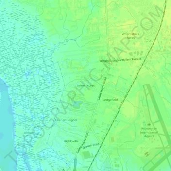 Seitter Acres topographic map, elevation, terrain