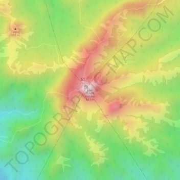 Mount Batulao topographic map, elevation, terrain