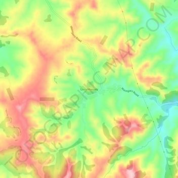 Glen Massey topographic map, elevation, terrain
