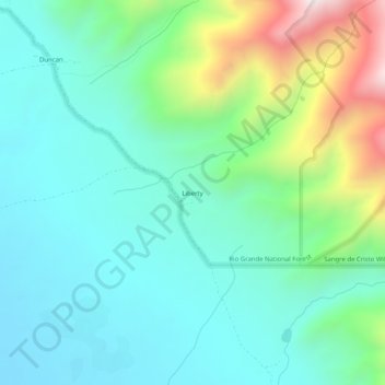 Liberty topographic map, elevation, terrain