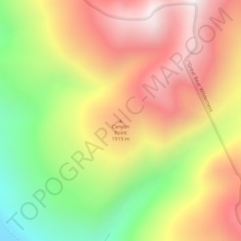 Canyon Point topographic map, elevation, terrain