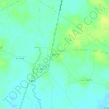 Ban Sang topographic map, elevation, terrain