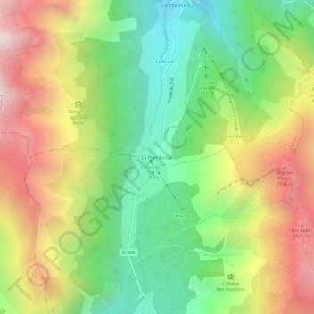 Le Plan du Col topographic map, elevation, terrain