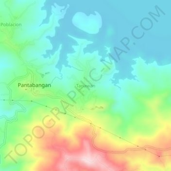 Tanawan topographic map, elevation, terrain