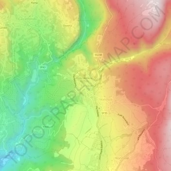 Fondo topographic map, elevation, terrain