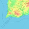 Algarve topographic map, elevation, terrain