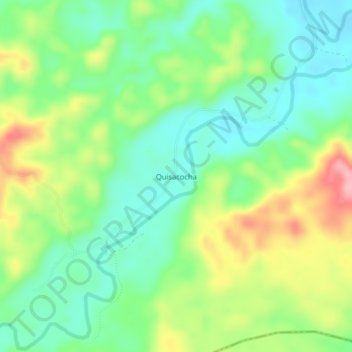 Quisacocha topographic map, elevation, terrain