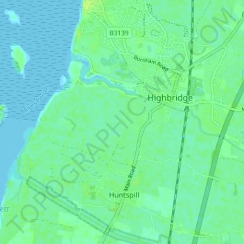 Alstone topographic map, elevation, terrain