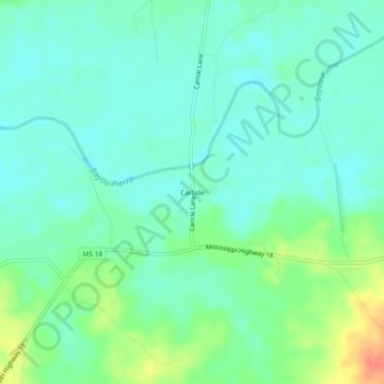 Carlisle topographic map, elevation, terrain