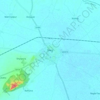 Deeg topographic map, elevation, terrain