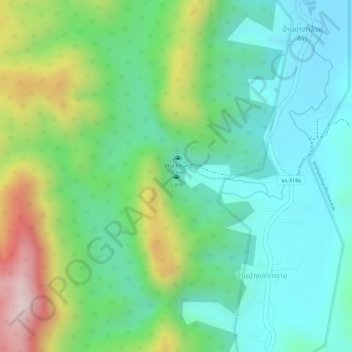 Cave topographic map, elevation, terrain