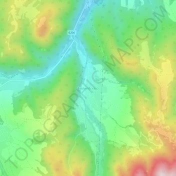 Beli Iskar topographic map, elevation, terrain