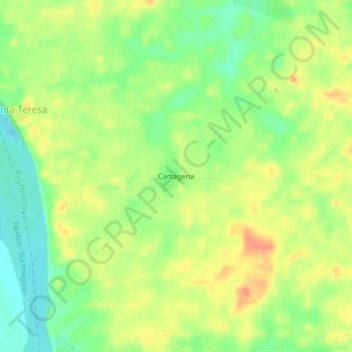 Cartagena topographic map, elevation, terrain