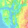 Egersund topographic map, elevation, terrain