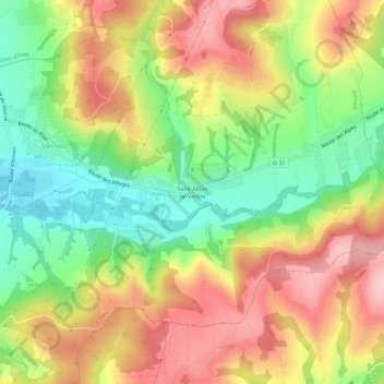 Saint-Alban de Varèze topographic map, elevation, terrain