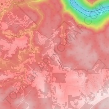 Garten topographic map, elevation, terrain