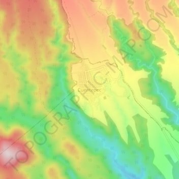 Cuentepec topographic map, elevation, terrain