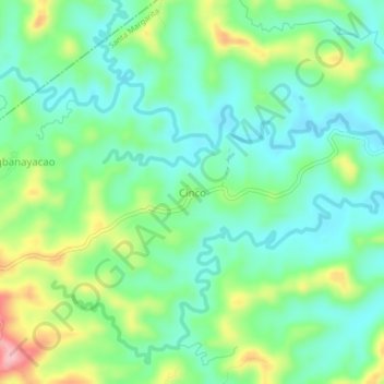 Cinco topographic map, elevation, terrain