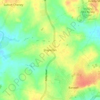 Stapleton topographic map, elevation, terrain