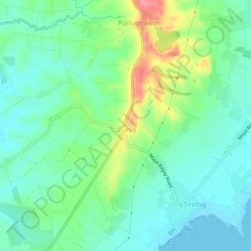 Curva topographic map, elevation, terrain