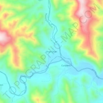 Chari-Chari topographic map, elevation, terrain