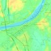 Nong Khai topographic map, elevation, terrain