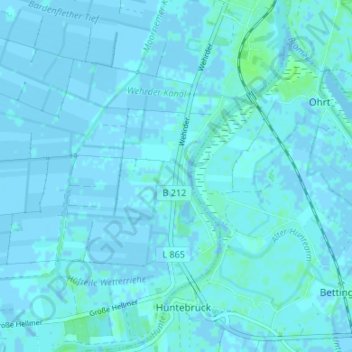 Wehrder topographic map, elevation, terrain